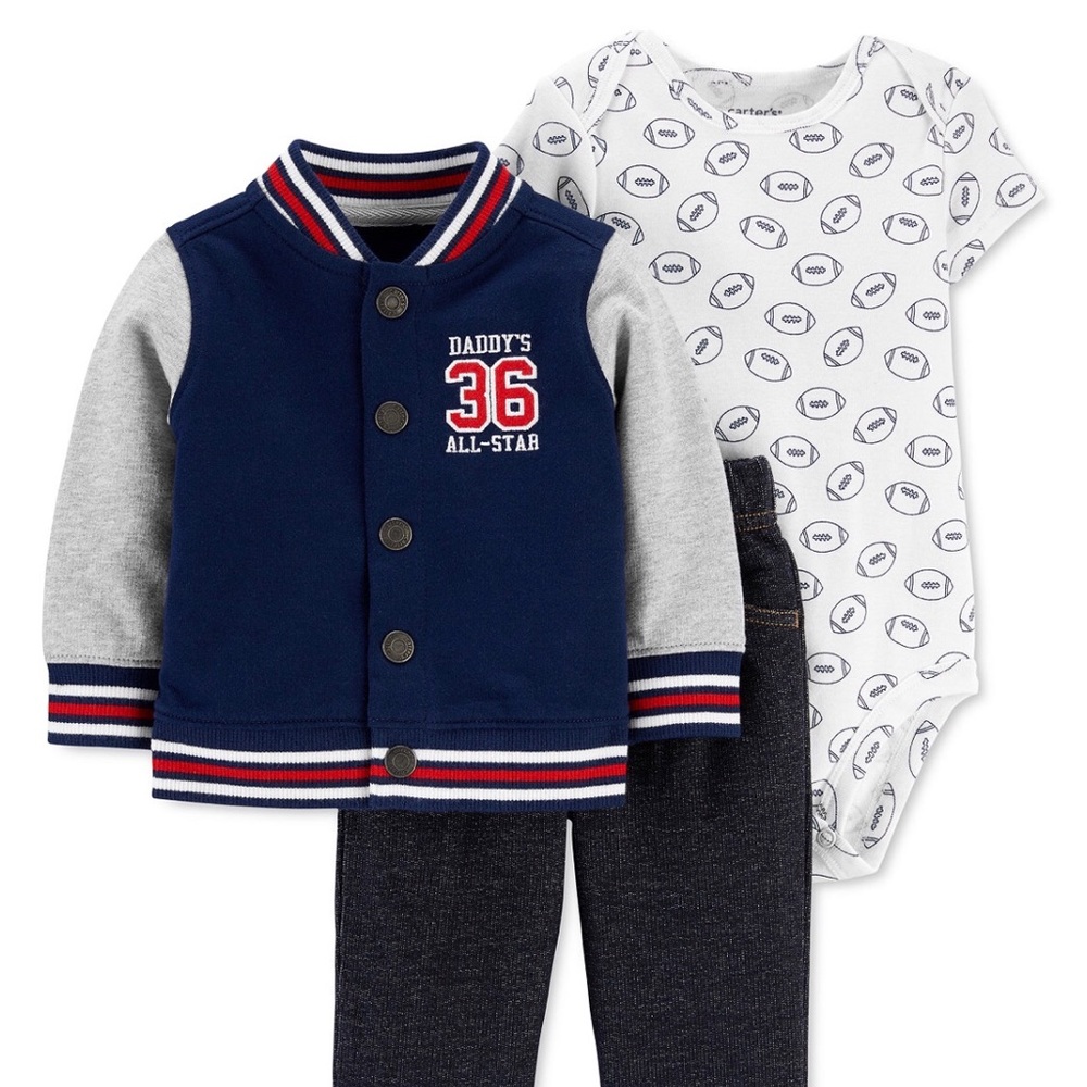 Carters baby 3 PCs, body suit, bottom and jacket